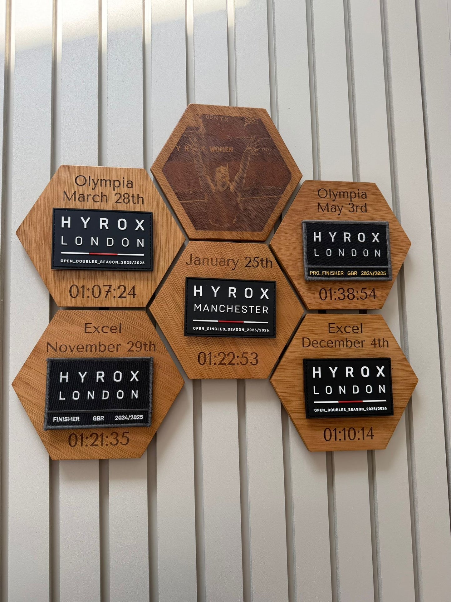 Personalised Engraved Wooden Patch Display - Bundle of 5+ (£18 each)