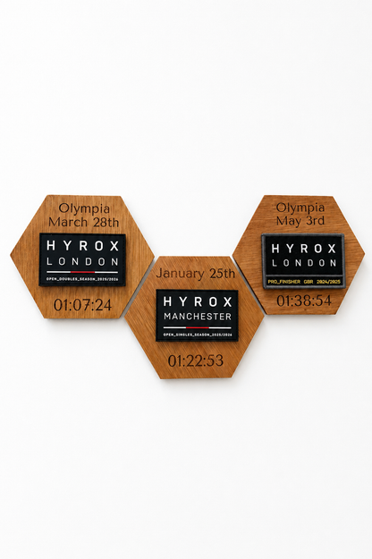 Personalised Wooden Race Patch Display