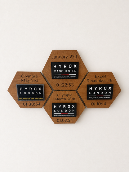 Personalised Wooden Race Patch Display