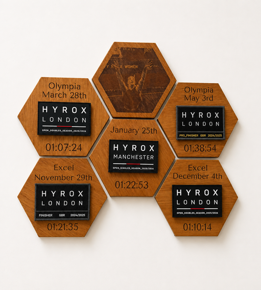 Personalised Wooden Race Patch Display