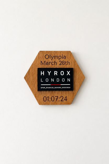 Personalised Wooden Race Patch Display