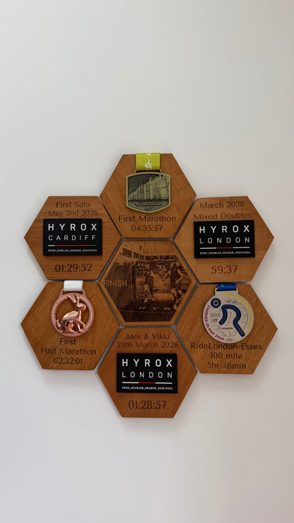 Personalised Wooden Patch & Medal Display
