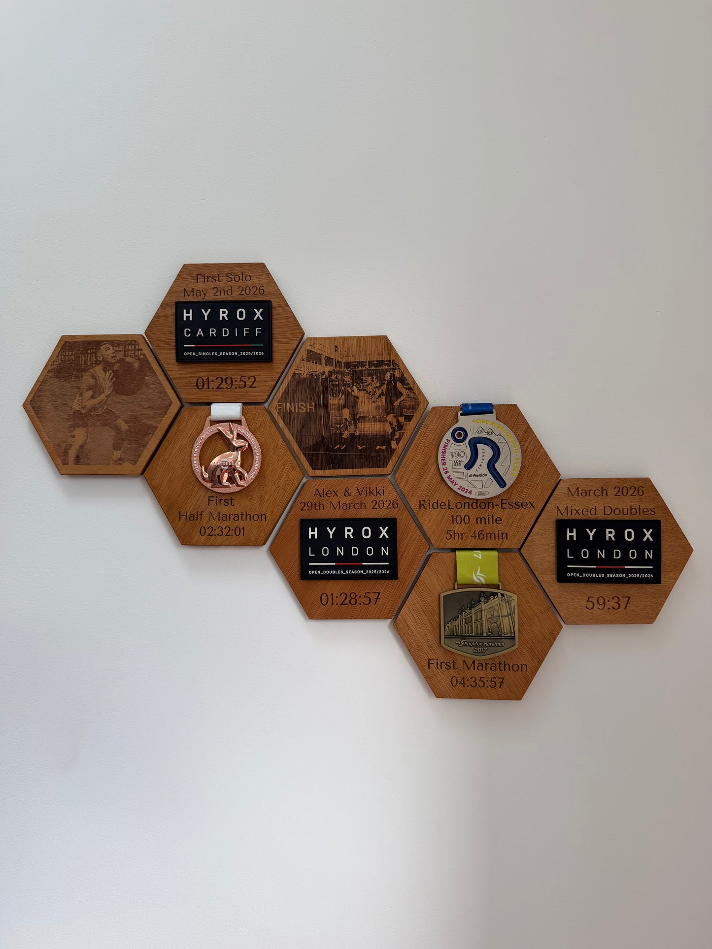 Personalised Wooden Patch & Medal Display