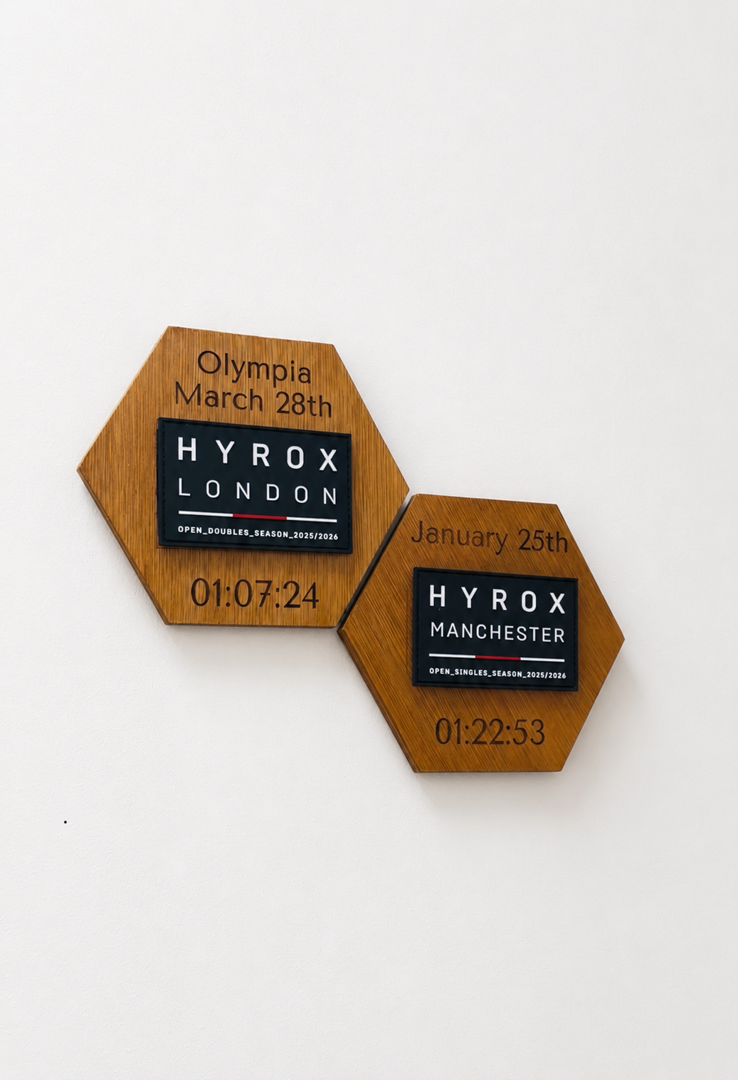 Personalised Wooden Race Patch Display