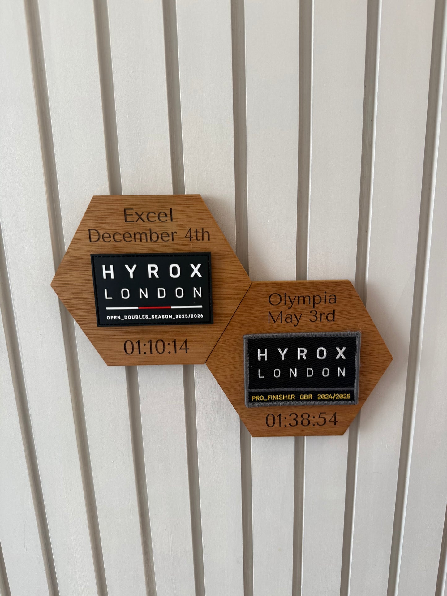 Personalised Engraved Wooden Patch Display - Bundle of 2